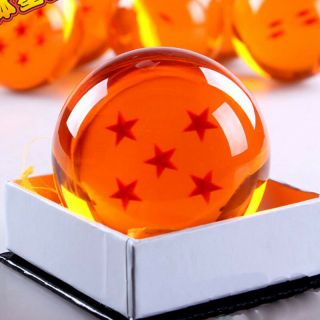 Hot Anime Dragon Ball Z Son Goku Resin Crystal Ball Jewelry Cosplay 5 Star 7.  6cm