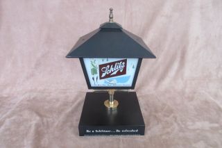 Vintage 1957 Metal/glass Schlitz Lighted Beer Sign,  Street Lamp Post Style