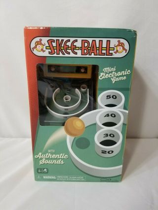 Basic Fun Miniature Skee Ball Mini Electronic Skill Game Arcade Table Top