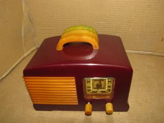 Catalin Bakelite Handle Only Fada L56 Tube Radio Pale Green Or Amber