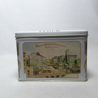 Vintage Washburns Gold Medal Flour Recipe Tin Box With Cards & Dividers