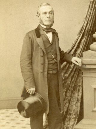 Civil War Cdv Fine Gentleman With Hat By R A Lewis Of York City