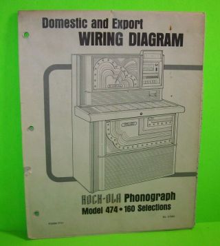 Rock Ola Model 474 Jukebox Phonograph Music Schematic Wiring Diagram