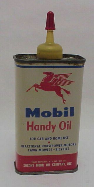 Vintage Socony Mobil Handy Oiler Can Tin