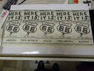5 Old Maps Of Route 66 Showing Entire Route Through 5 States