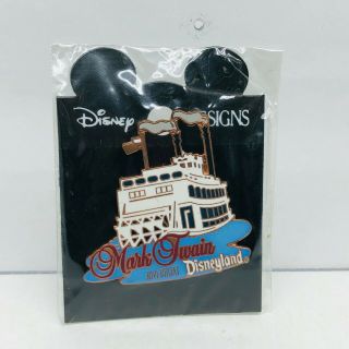 Disney Dlr Disneyland 1998 Attraction Series Mark Twain Riverboat Pin 144