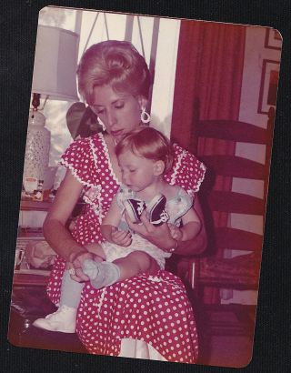 Old Vintage Photograph Mom Putting Shoes On Adorable Little Boy