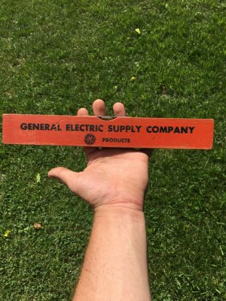 Vintage 1940s General Electric Supply Company Salesman Sample Level Sign Gas Oil