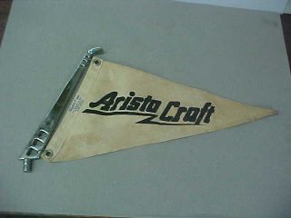 Vintage Aristo Craft Boat Pennant Flag And Chrome Mount