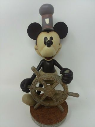 Walt Disney World Mickey Mouse 9 Inch Steamboat Willie Bobblehead P - 1