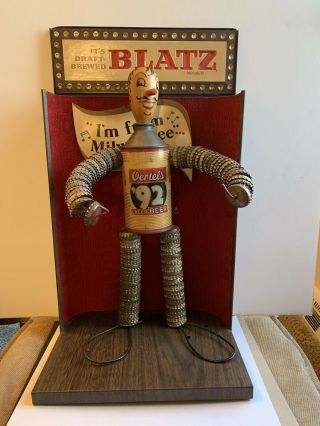 Oertels 92/ Blatz Vintage Beer Sign (unique One - Of - A - Kind)