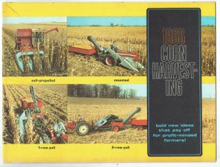 Idea 1966 Corn Harvesting Equipment Buyers Guide Dealers Brochure