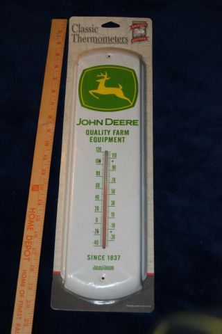 Vintage John Deere Quality Farm Equipment Thermometer Rare Htf In Package