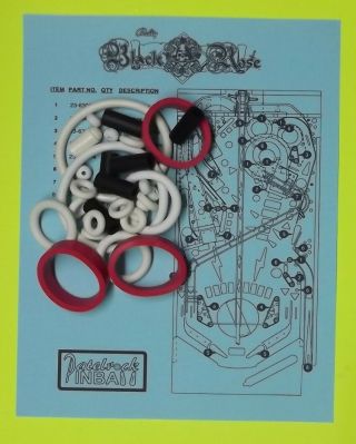 1992 Bally / Midway Black Rose Pinball Rubber Ring Kit