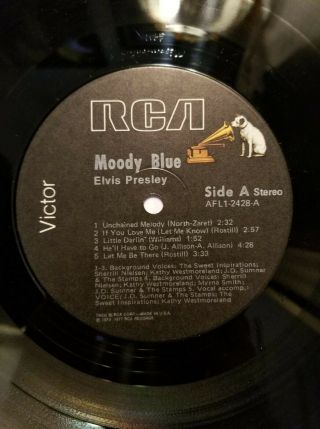 Elvis Presley Moody Blue,  Black Vinyl In Shrink, .