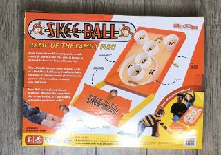 Skee - Ball: The Classic Arcade Game Portable Tabletop Wooden Balls 1,  Players 3