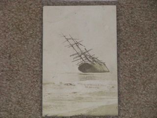 Wreck Of The Henry B.  Hyde,  Va.  Beach,  Va. ,  Rppc,  1908,  Vintage Card