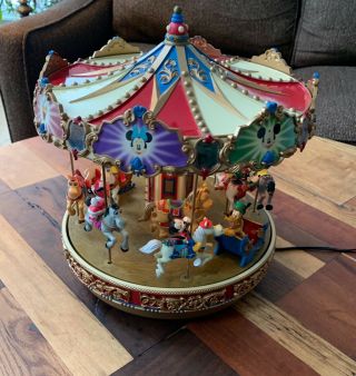 Vintage Mr.  Christmas A Mickey Mouse Carousel 1997 Plays 30 Songs