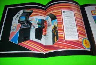 Atari Pole Position Flyer 1982 Nos Video Game Promo Artwork Foldout