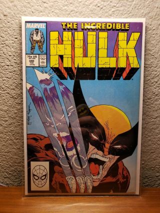 The Incredible Hulk 340 (1988) - Wolverine - Classic Todd Mcfarlane - Mylar