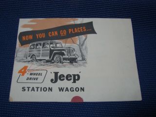 Vintage Jeep / Willys Station Wagon Sales Brochure
