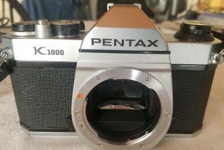 Pentax K1000 Camera Body And Strap Vintage 35mm.