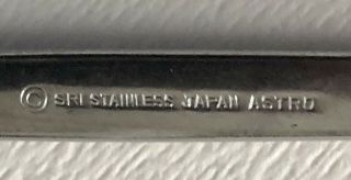 Stanley Roberts SRI ASTRO Japan Mid Century Modern Stainless Dinner Fork x3 2