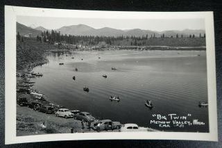 Rppc " Big Twin " Methow Valley Washington Fishing Scene Real Photo Postcard
