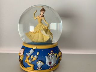 Disney Store Musical Snow Globe Beauty And The Beast Belle