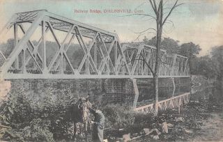 Collinsville,  Ct N.  Y. ,  N.  H.  & H.  Railway Bridge A.  M.  Simon,  Pub.  1909