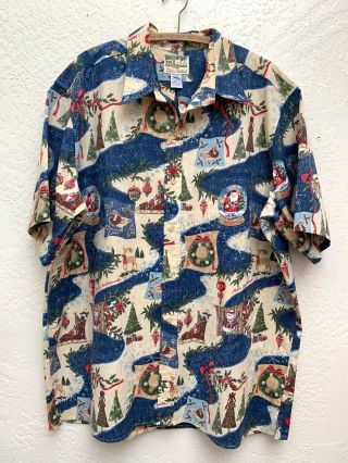 Vintage Reyn Spooner Mele Kalikimaka Christmas Hawaiian Shirt Limited Issue 3xl
