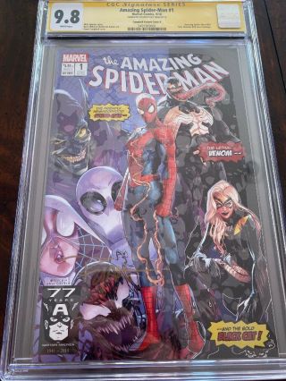 The Spider - Man 1 Cgc 9.  8 Ss Ryan Ottley Mutants 98 Cover Homage