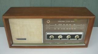 Vintage Panasonic Model Re - 756 Am/fm Solid State Radio W/ Wooden Cabinet