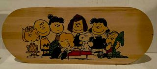 Vintage Hallmark Snoopy Peanuts Gang Wood Plaque Oval Decor