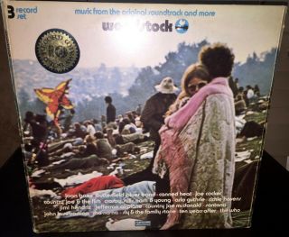 WOODSTOCK 1970 Cotillion Triple LP SD3 - 500 3 Record Set Immaculate Exc/VG, 2
