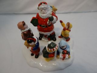 Dept 56 Snow Village Santa Comes To Town 1995 Figurine 5477 - 1 St Nick Children