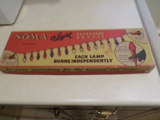 Vintage Set Of 15 Noma Decorative Christmas Lights Box
