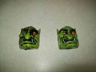 2 Williams Medieval Madness Pinball Machine Green Troll Heads