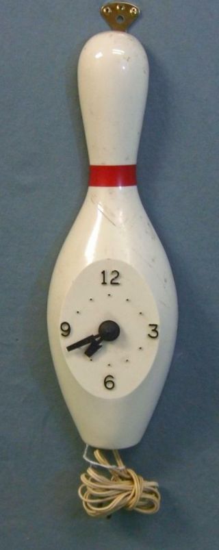Vintage 1950s Pin Shaped Bowling Clock