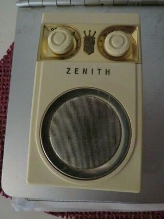 White Zenith Royal 500 Owl Eye Am Transistor Radio Tubeless All Transistor