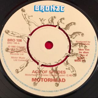 MOTORHEAD Ace Of Spades 1980 UK 7 