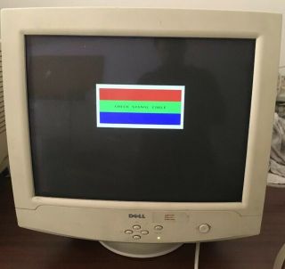 Vintage Dell E770p 17 " Crt Monitor 1280 X 1024 Max Res,  Year 2000