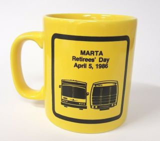 Marta Atlanta Transportation Train Bus Retirees Day 1986 Kiln Craft Coffee Mug 2