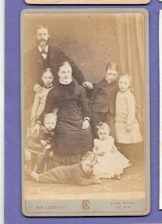 Victorian Family Vintage Old Cdv Photo Cocking Of Cornwall Lk