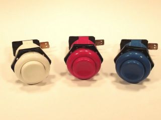 Oem - - - Happ Arcade Red/white/blue Buttons With Micro Switch :)