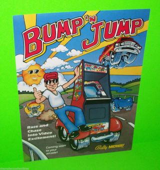 Bump N Jump By Bally Midway 1983 Nos Video Arcade Game Sales Flyer