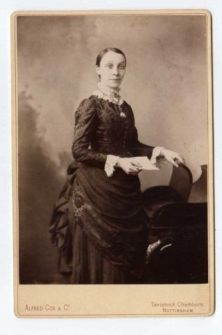 (lc2145 - 453) Victorian Real Cabinet Photo,  Lady In Crinoline,  Cox,  Nottingham