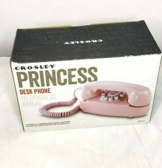 Crosley Pink Princess Desk Phone Mock Rotary Push Button Retro