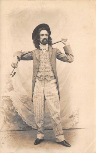 Brazil,  Man With Pipe & Cane Poses In Photo Studio,  Real Photo Pc C 1903