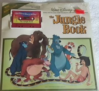 Vintage Disney " The Jungle Book " Read Along Book & Cassette